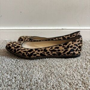 Michael Kors  Calf-Hair Leopard Print Ballet Flats 6M Real Leather